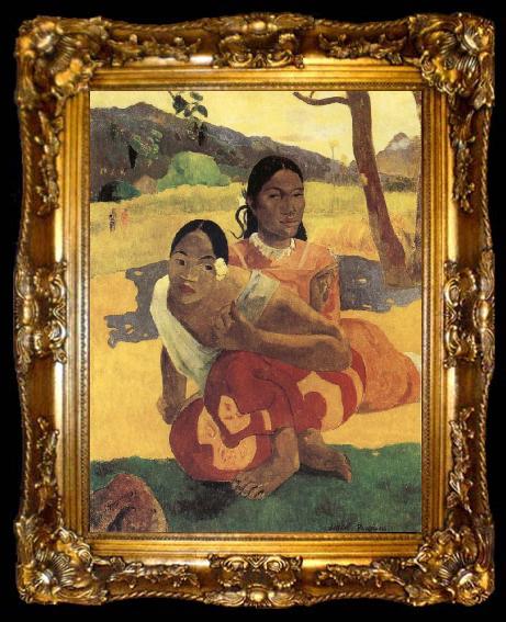 framed  Paul Gauguin When will you marry, ta009-2